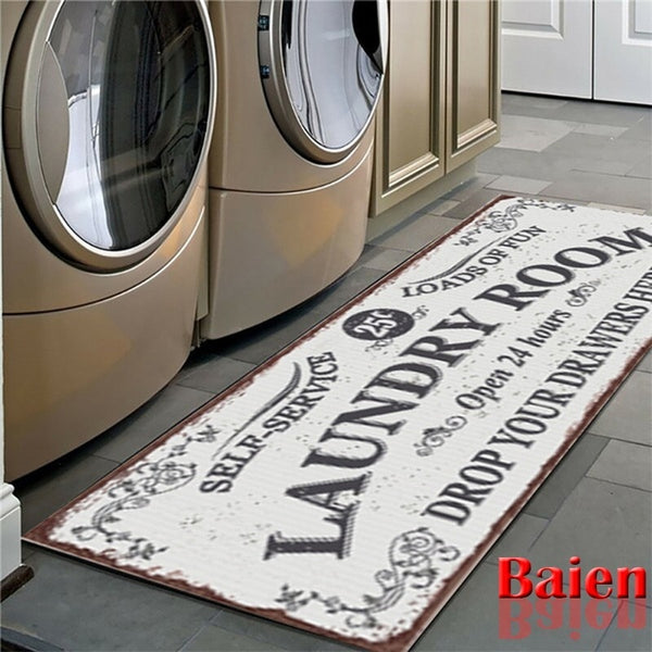 Laundry Room Non-Slip Floor Mat.