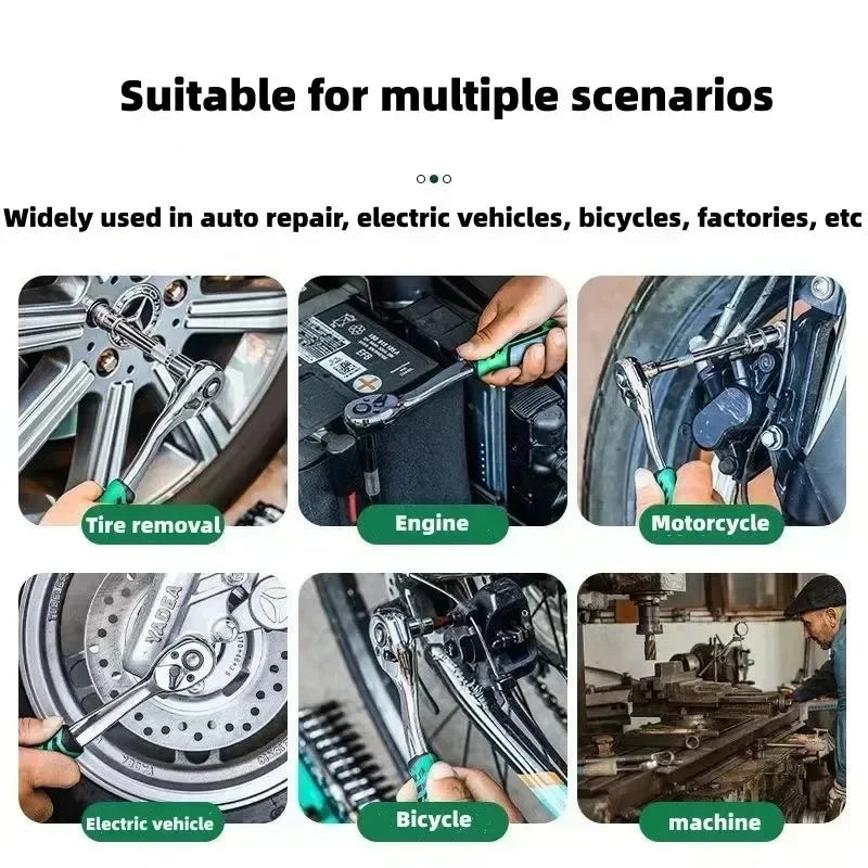 1/4 3/8 Inch Ratchet Socket Wrench Set
