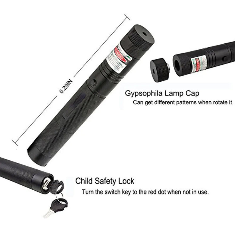 532nm 5mw High Power Green Laser Pointer With Adjustable Focus (Battery not included)