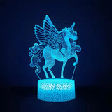 Anime 3D LED Unicorn Nightlight lamp With 16 color remote