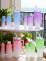 40oz Plastic 3 Piece Set Car Cup With Straw
