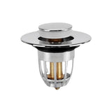 Universal Pop-up Chrome Drain Plug Sink Filter with Hair Catcher