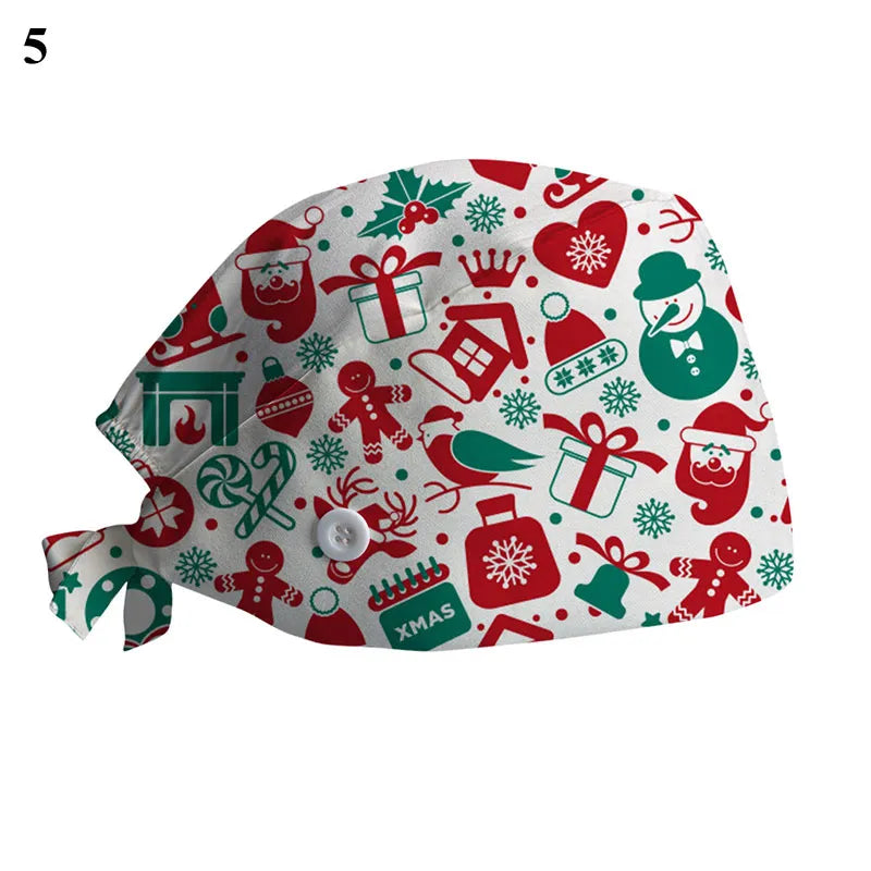 Christmas Scrubs Caps.