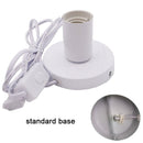 Anti-Slip Metal Desktop Lamp Base 180cm Cord E27 E26 With on/off Switch,