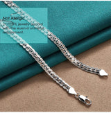 Men Or Women's DOTEFFIL 925 Sterling Silver 6mm Chain With 16/18/20/22/24 Inch Lengths