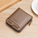 Men's Pu Leather Wallet With Zipper.