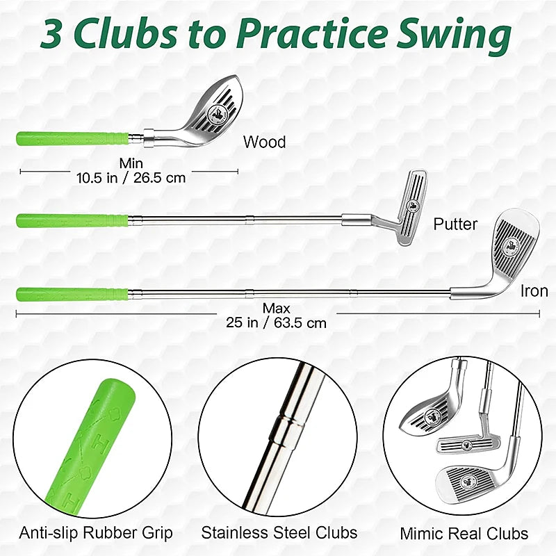 1 Set Children's Retractable Golf Clubs