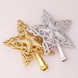 Plastic Five-pointed Star Snowflake Christmas Tree Top