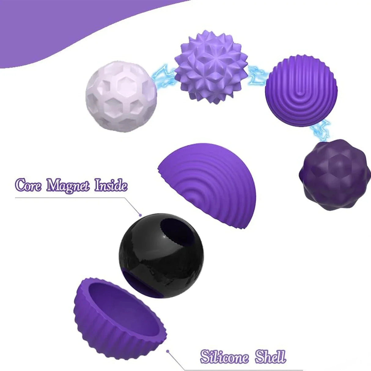 Magnetic Silicone Sensory Anxiety Relief Balls