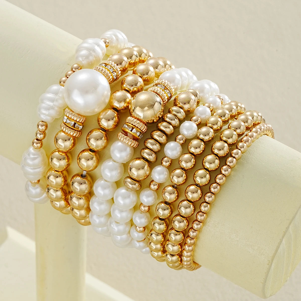 Bohemia Minimalist Faux Pearl Elastic Bracelet