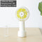 USB Rechargeable Handheld Mini cooling fan with water spray mist.