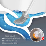 Silicone Toilet Brush Set with Holder