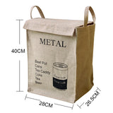 Folding Jute Organizer Storage Basket With Lids
