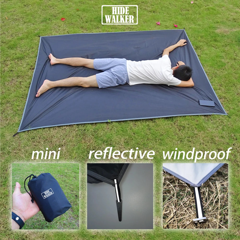 Ultralight Pocket Size Waterproof Tent Ground Sheet With Stakes