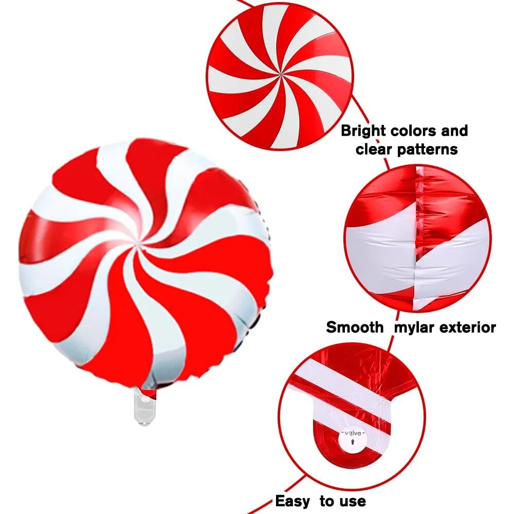 Variety Of Christmas Decorative Foil Balloons.