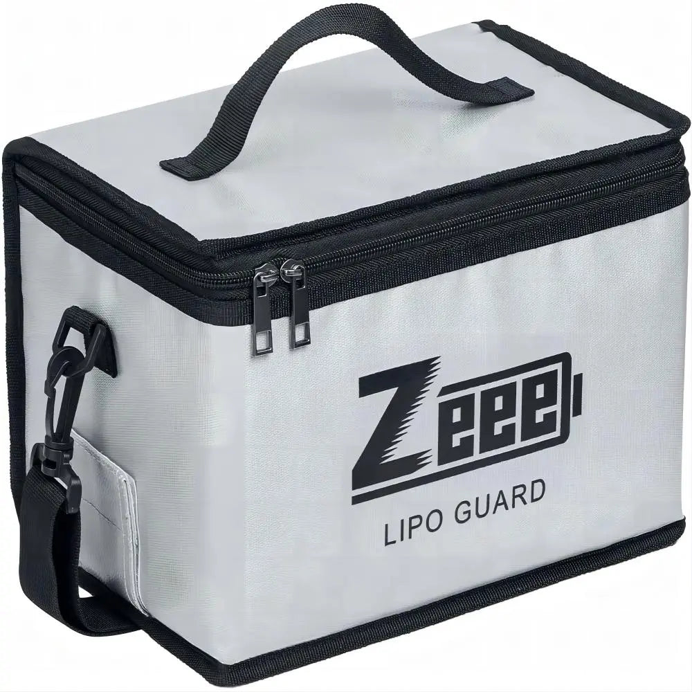 Zeee Lipo Fireproof Safe Battery Bag With Pouches For Multiple Battery Storage.