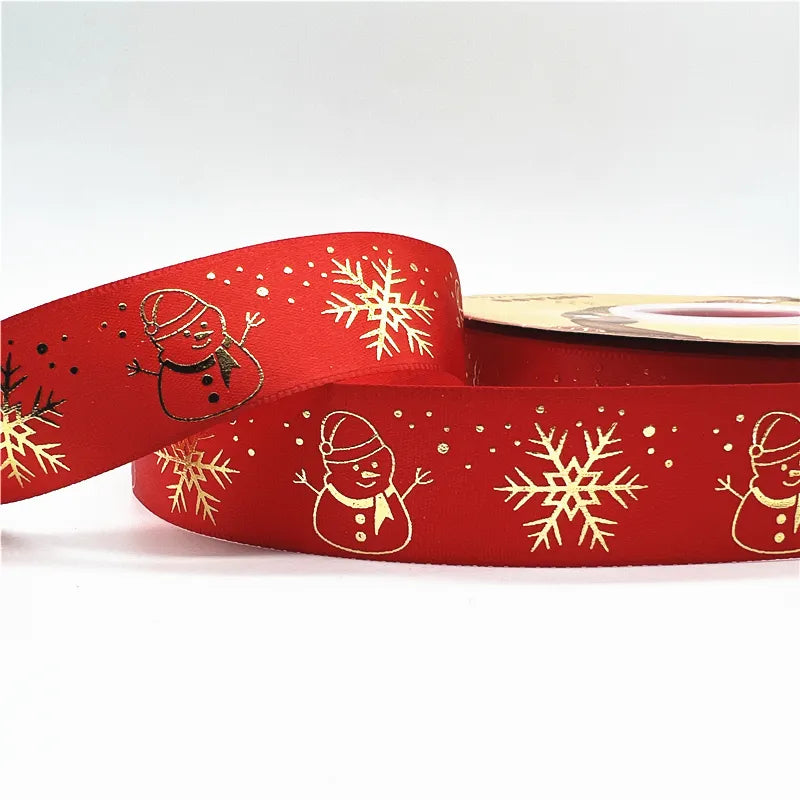 5yards Of 1inch(25mm) Christmas Polyester Ribbon.