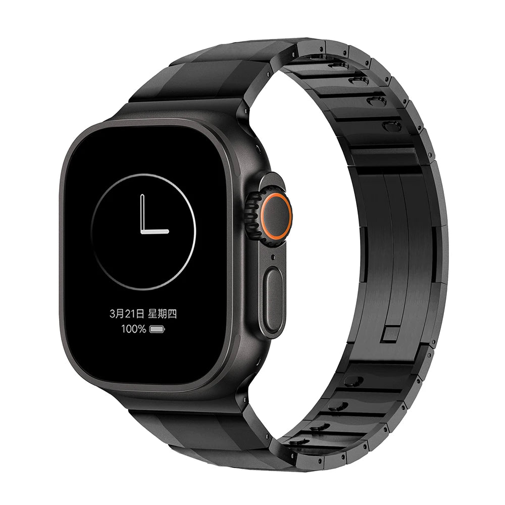 Stainless Steel Quick Fit Watchband for Apple Watch Ultra 2 1 49mm 10 46mm Series 9 8 7 6 5 4 45mm 44mm