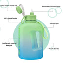 Plastic 2.4L Large Capacity Sports Water Bottle With Straw.