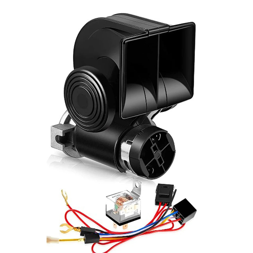 FARBIN Snail Air Horn With Compressor Relay Harness 12V 150db  For Trucks, Cars Or Motorcyles