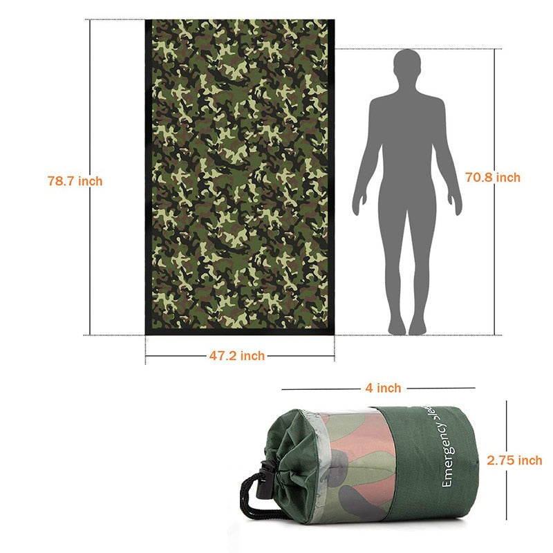 Waterproof Lightweight Thermal Emergency Sleeping Bag. Great for camping and light for hiking.