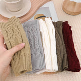 Women Or Men's Half Finger Soft Warm Wool Gloves