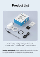 TELESIN Magnetic Phone Camera Holder With Remote Control For iPhone And Samsung