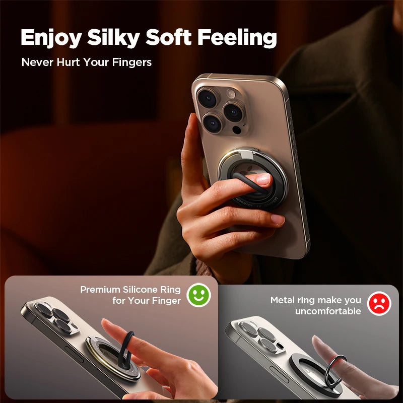 Joyroom Silicone Magnetic Grip Holder/Stand For iPhone 15 14 13 Pro Max