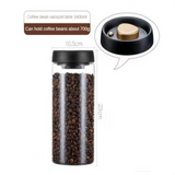 Coffee Bean Glass Storage Container With Press-Down Vacuum Seal