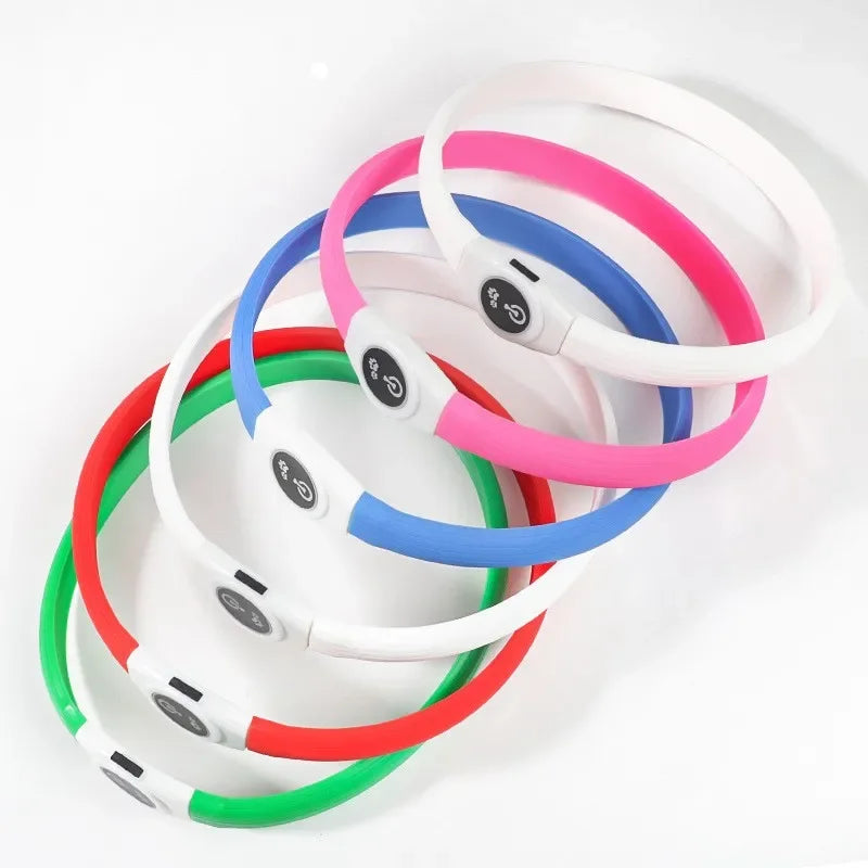 Led/USB Luminous PVC Waterproof Collar For Large Medium Or Small Pets