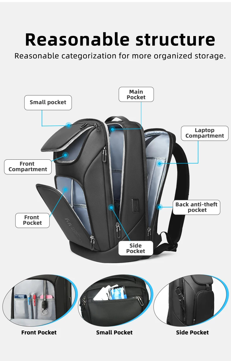 HK Multifunctional Backpacks Fits 17.3" Laptop