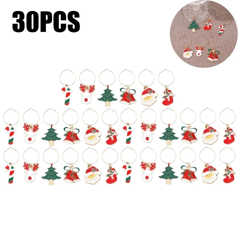 Christmas Wine Glass Charms