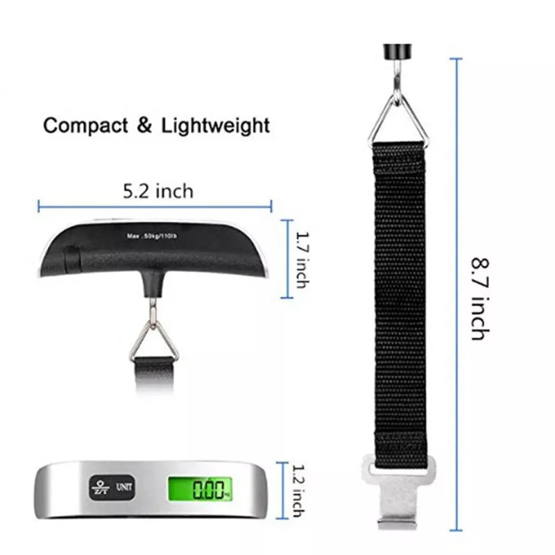 Hanging Digital LCD Display Scale weighs up to 110lb/50kg.