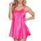 Women's Satin Nightdress With Spaghetti Straps.