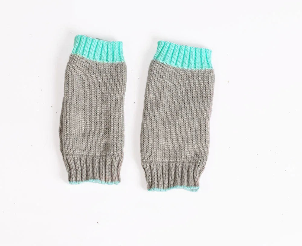 Women's Half Finger Acrylic Knitted Mittens