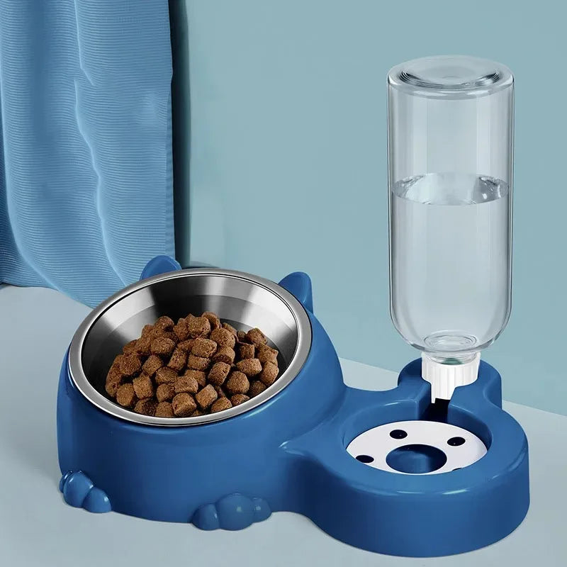 2-in-1 Stainless Steel Automatic Water And Food Dispenser
