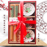Ceramic Sushi Dish With Chopsticks And Holder