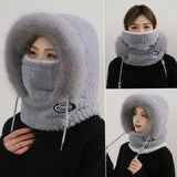 Winter Plush Warm Thick Hood with Scarf