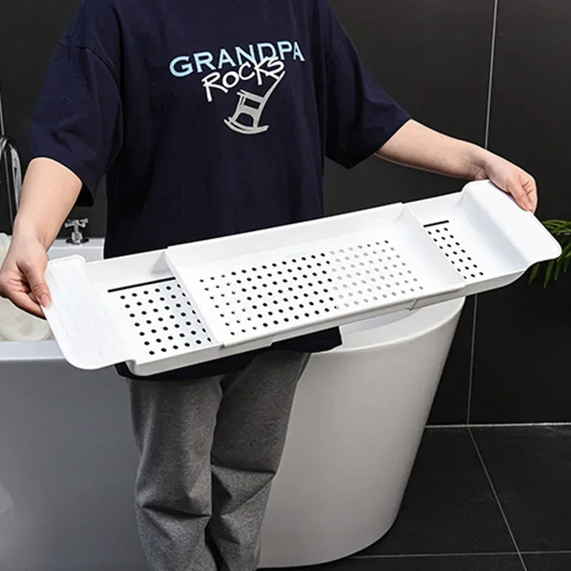 Extendable Bathtub Organizer Shelf