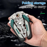 Multi-Functional 8-in-1 205mm Light weight Wire Stripping Folding Pliers