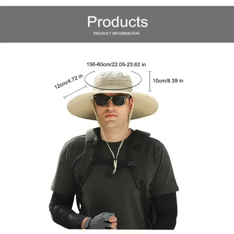 Camouflage Outdoor Sun Protective Hat with Solar Powered Fans