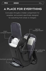 BANGE Waterproof USB Charging Backpack Fits 15.6 Inch Laptop