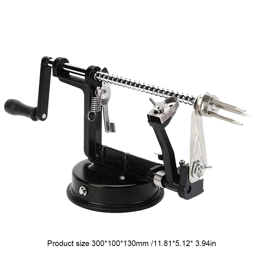 3 in 1 Stainless Steel Hand-cranked  Multi-functional Fruit Peeling Machine With Suction Base