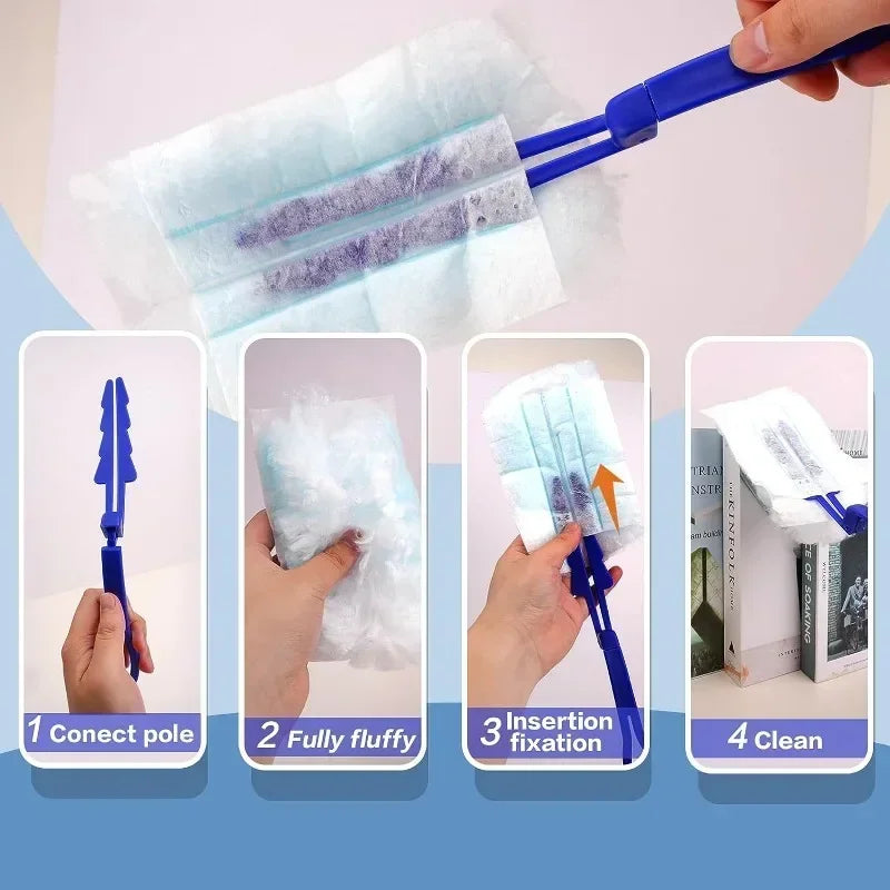 Disposable Electrostatic Dust Fiber Cloth And Handle