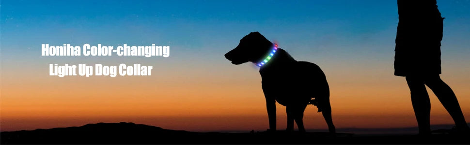 Led/USB Luminous PVC Waterproof Collar For Large Medium Or Small Pets