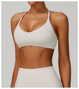 Women's Anti-Sweat Push Up Cross Shoulder Sports Bra
