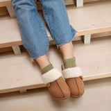 Evshine Women's Fur Plush Warm Slippers With Rubber Soles