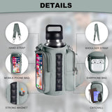 Women Or Men's Magnetic Fitness Water Bottle Bag With Adjustable Shoulder Straps
