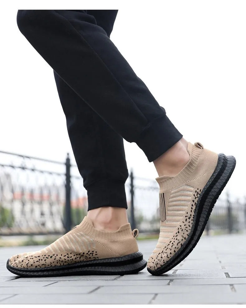 Men's Breathable Slip On Walking Sneakers.