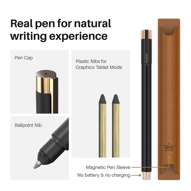 HUION Note 2-in-1 Bluetooth Wireless Digital Drawing Notebook With Battery-free Pen